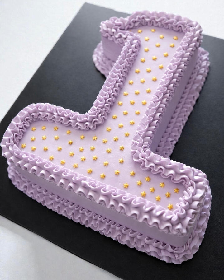Allergy Friendly Number 1 Lilac Cake Allergy Friendly Number 1 Lilac Cake